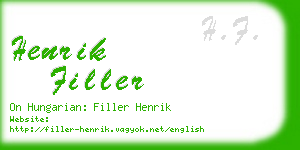 henrik filler business card